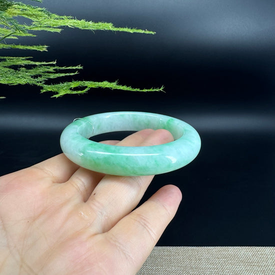 Genuine Burmese Green Jade Jadeite Bangle Bracelet (55.8mm)