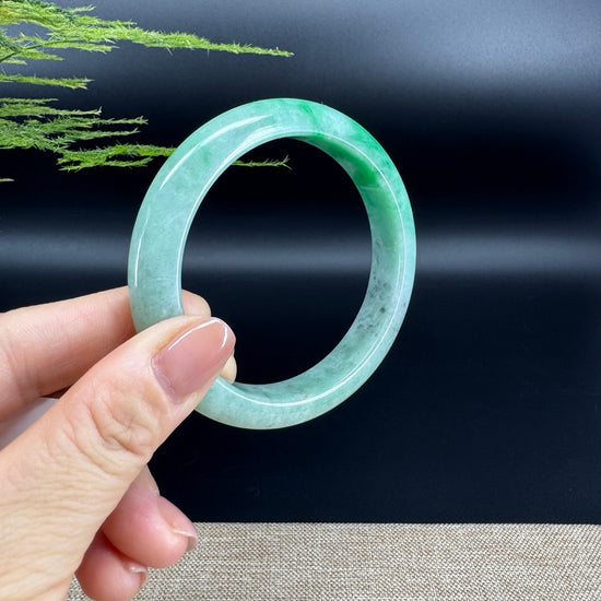 High Genuine Burmese Green Jade Jadeite Bangle Bracelet ( 60.4mm )