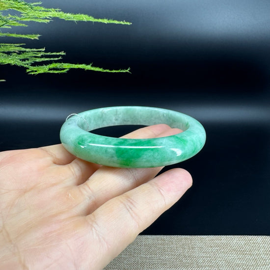 High Genuine Burmese Green Jade Jadeite Bangle Bracelet ( 60.4mm )