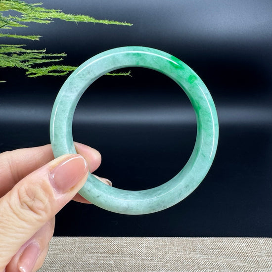 High Genuine Burmese Green Jade Jadeite Bangle Bracelet ( 60.4mm )