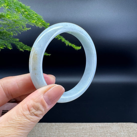 Genuine Burmese Icy Green Jade Jadeite Bangle Bracelet ( 57.2mm )