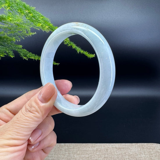 Genuine Burmese Icy Green Jade Jadeite Bangle Bracelet ( 57.2mm )