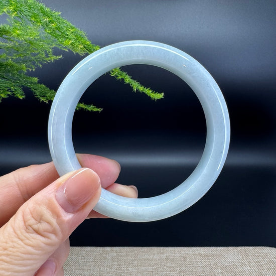 Genuine Burmese Icy Green Jade Jadeite Bangle Bracelet ( 57.2mm )
