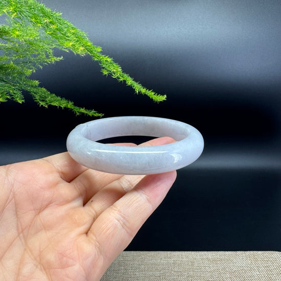 Genuine Burmese Icy Lavender Jade Jadeite Bangle Bracelet ( 57.6mm )