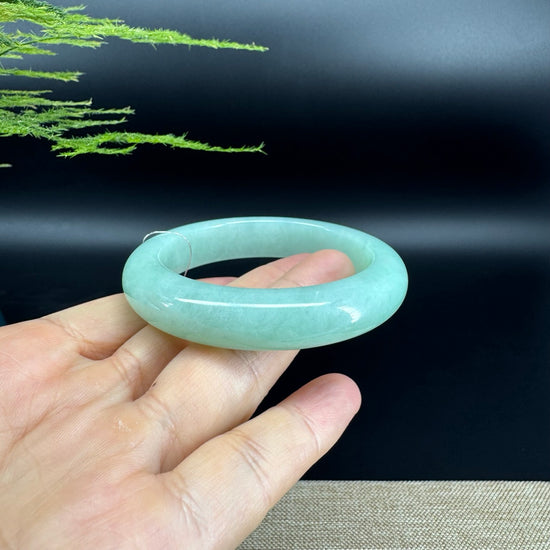 Genuine Burmese Green Jade Jadeite Bangle Bracelet ( 53.6mm )