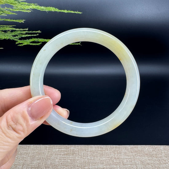 High end Burmese Icy Yellow Jade Jadeite Bangle Bracelet ( 59.2mm )