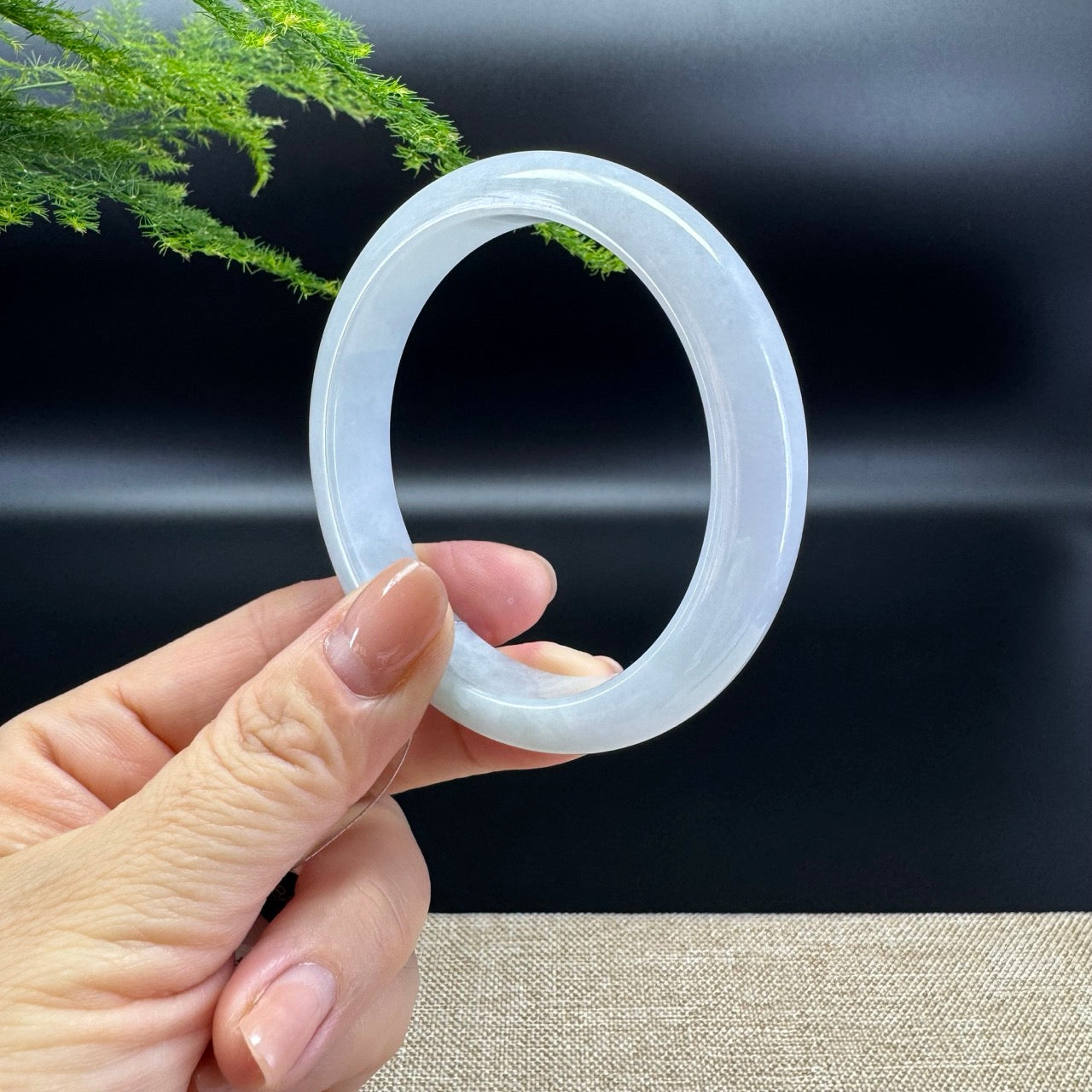 Genuine Burmese Icy Jade Jadeite Bangle Bracelet ( 58.0mm )