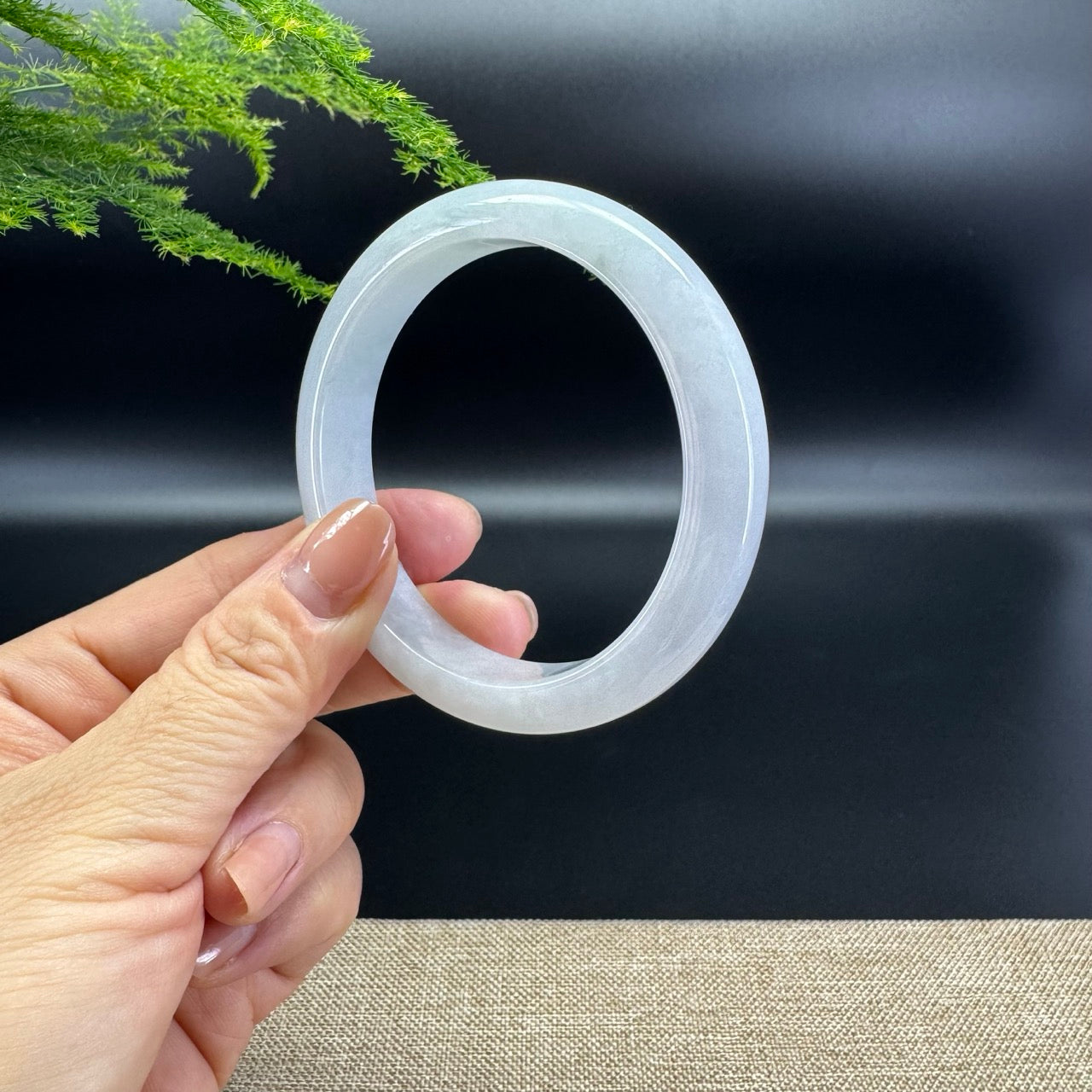 Genuine Burmese Icy Jade Jadeite Bangle Bracelet ( 58.9mm )