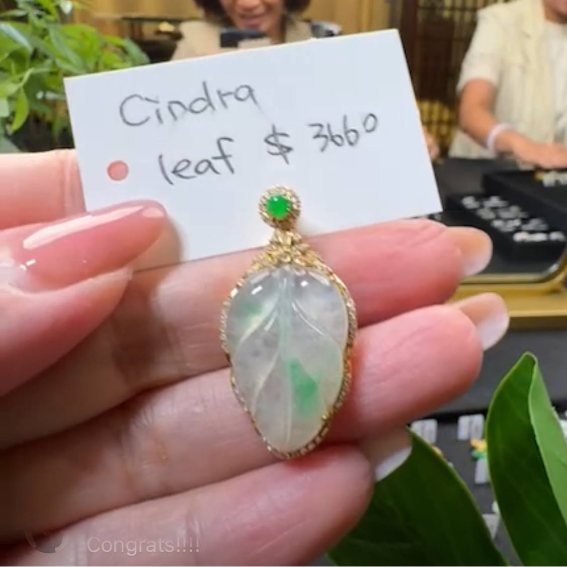 Live "Natural Light 18k Green Jadeite Jade Leaf" (Live Pick) (07/19/25)