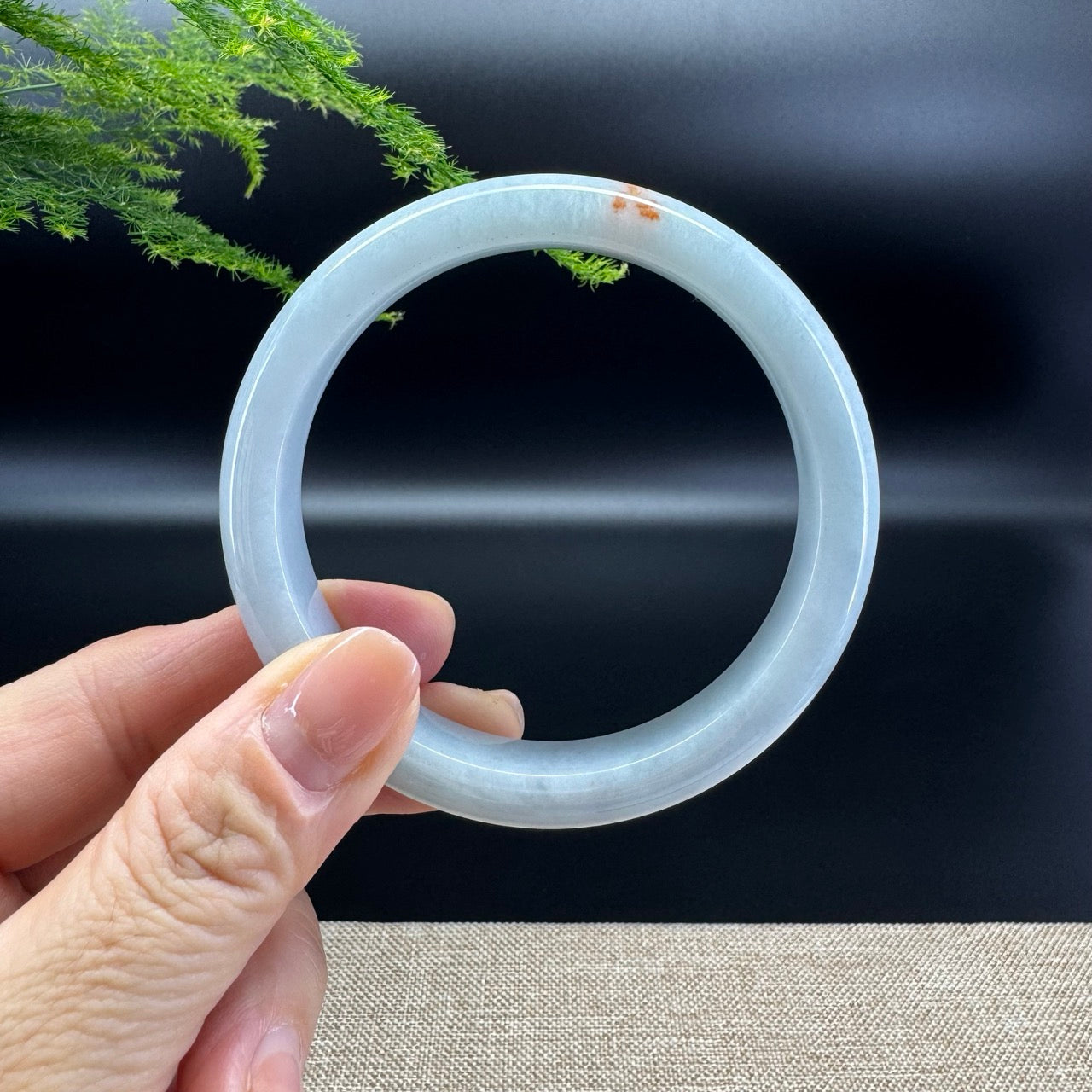 Genuine Burmese Green Jade Jadeite Bangle Bracelet ( 58.8mm )