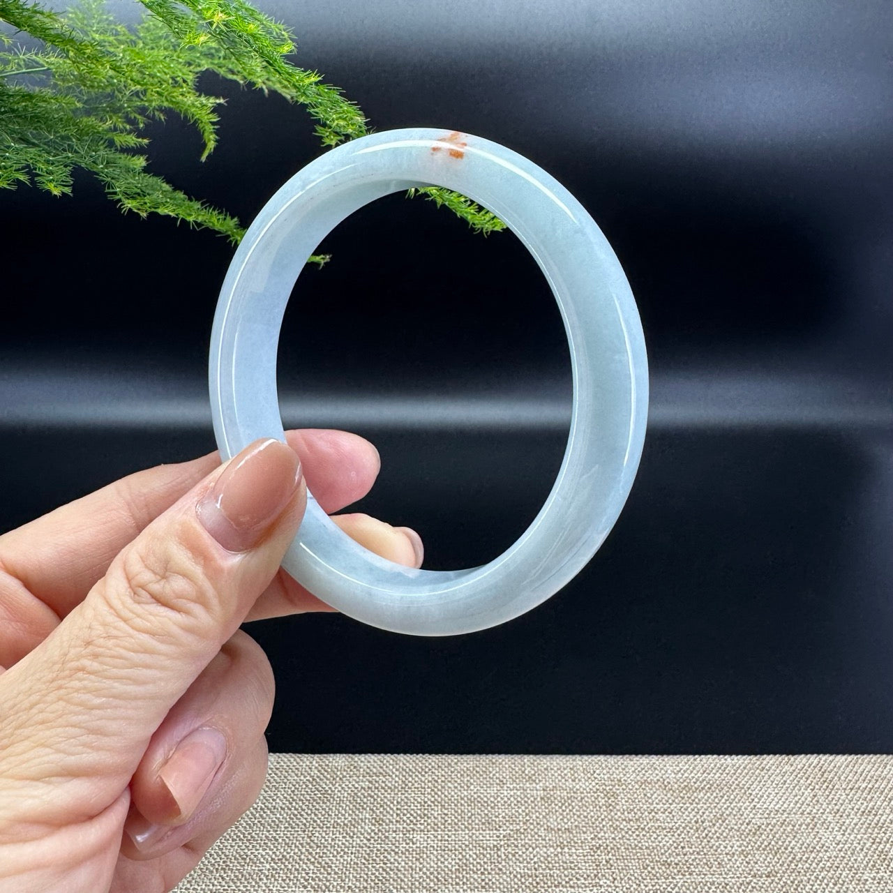 Genuine Burmese Green Jade Jadeite Bangle Bracelet ( 58.8mm )