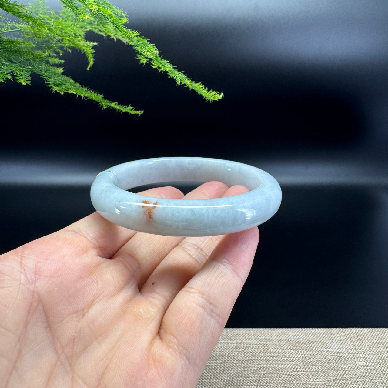 Genuine Burmese Green Jade Jadeite Bangle Bracelet ( 58.8mm )