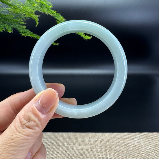 Genuine Burmese Green Jade Jadeite Bangle Bracelet ( 58.2mm )