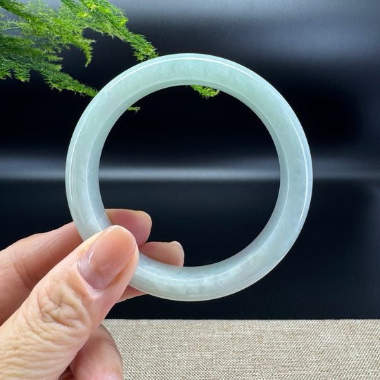 Genuine Burmese Green Jade Jadeite Bangle Bracelet ( 58.4mm )
