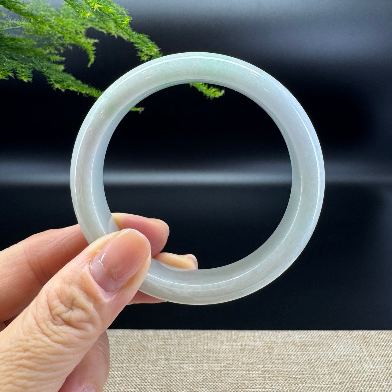 Genuine Burmese Yellow Green Jade Jadeite Bangle Bracelet ( 58.1mm )