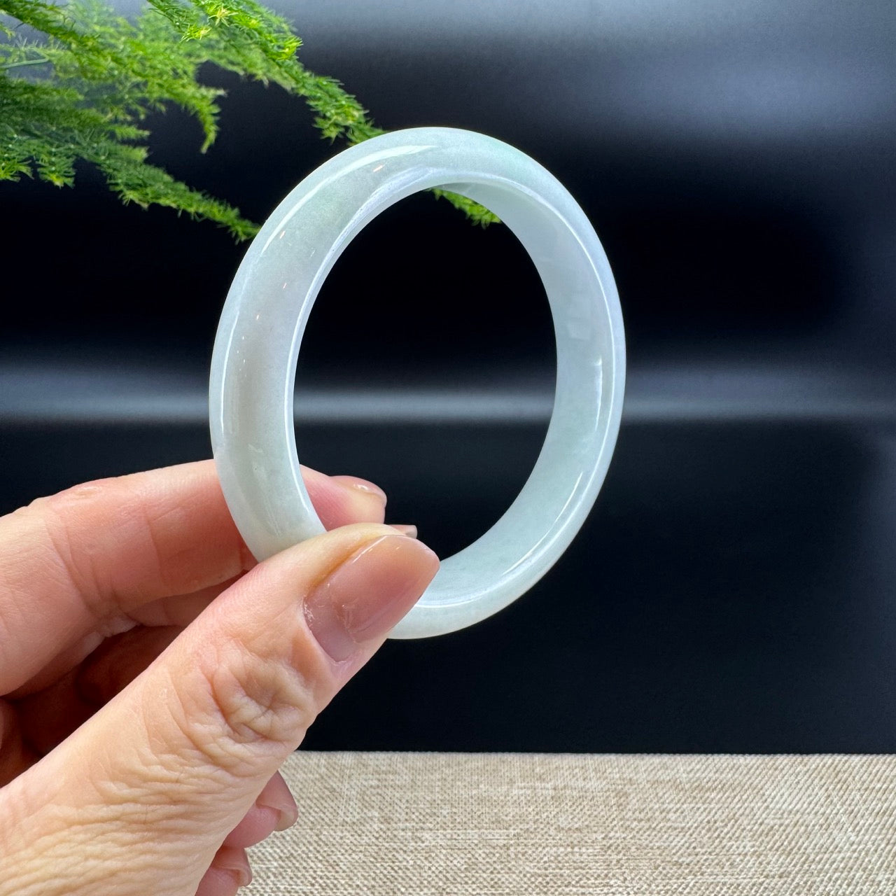 Genuine Burmese Yellow Green Jade Jadeite Bangle Bracelet ( 58.1mm )