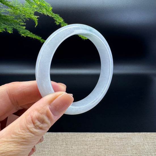 Genuine Burmese Icy Green Jade Jadeite Bangle Bracelet ( 58.9mm )