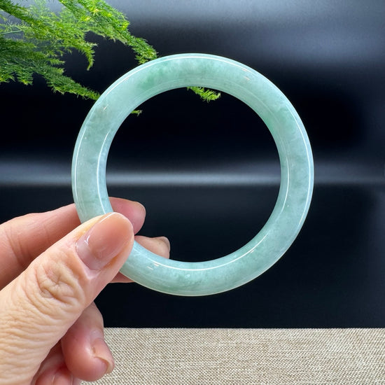 Genuine Burmese Green Jade Jadeite Bangle Bracelet (58.4mm)
