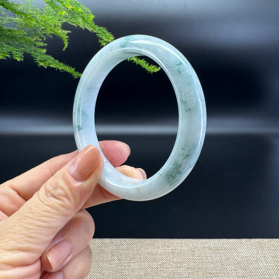 Genuine Burmese Green Jade Jadeite Bangle Bracelet ( 58.5mm )