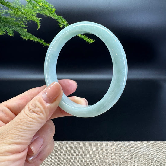 Genuine Burmese Apple Green Jade Jadeite Bangle Bracelet ( 58.5mm )