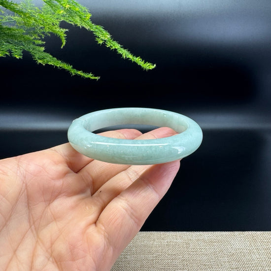 Genuine Burmese Apple Green Jade Jadeite Bangle Bracelet ( 58.5mm )