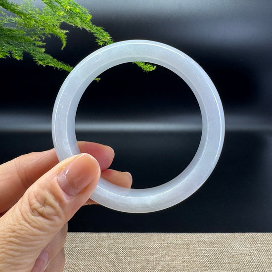 Genuine Burmese Lavender Green Jade Jadeite Bangle Bracelet ( 58.8mm )