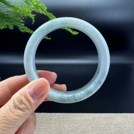 Genuine Burmese Green Jade Jadeite Bangle Bracelet ( 58.6mm )
