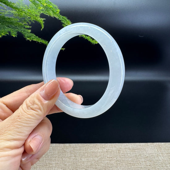 Genuine Burmese Icy Green Jade Jadeite Bangle Bracelet ( 58.2mm )