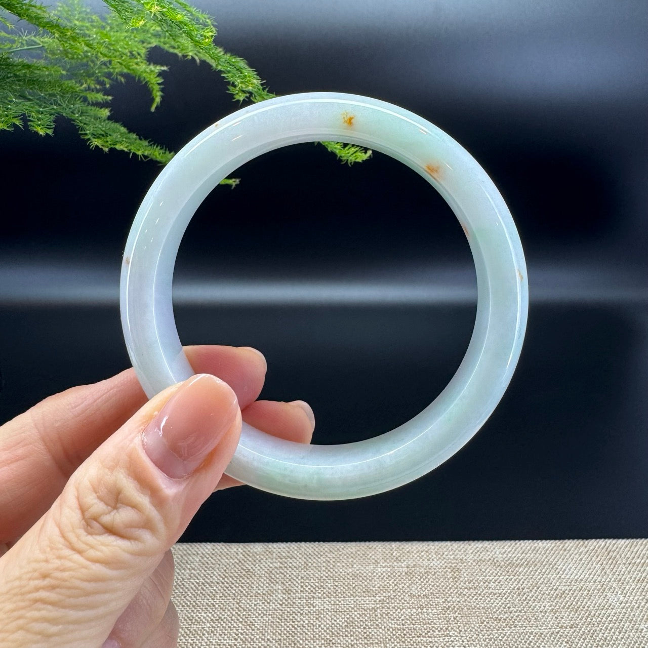 Genuine Burmese Green Jade Jadeite Bangle Bracelet ( 58.8mm )