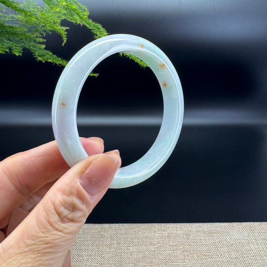 Genuine Burmese Green Jade Jadeite Bangle Bracelet ( 58.8mm )