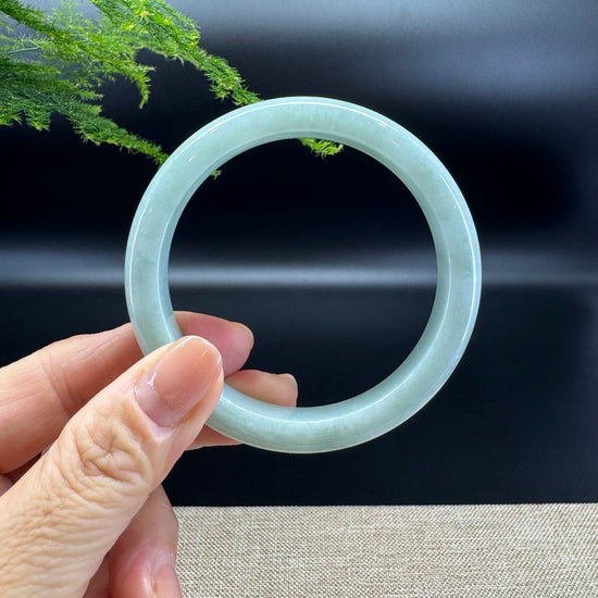 Genuine Burmese Apple Green Jade Jadeite Bangle Bracelet ( 58.4mm )