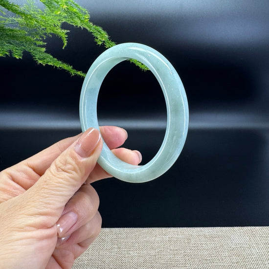 Genuine Burmese Apple Green Jade Jadeite Bangle Bracelet ( 58.4mm )