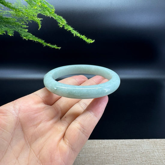 Genuine Burmese Apple Green Jade Jadeite Bangle Bracelet ( 58.4mm )
