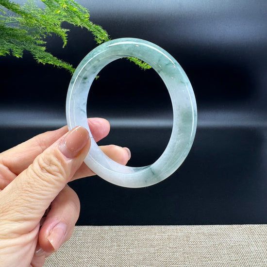 Genuine Burmese Icy Green Jade Jadeite Bangle Bracelet ( 58.8mm )
