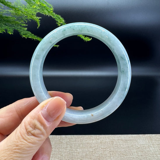 Genuine Burmese Green Jade Jadeite Bangle Bracelet ( 58.6mm )