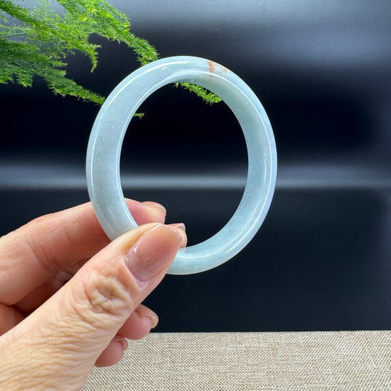 Genuine Burmese Apple Green Jade Jadeite Bangle Bracelet ( 58.9mm )