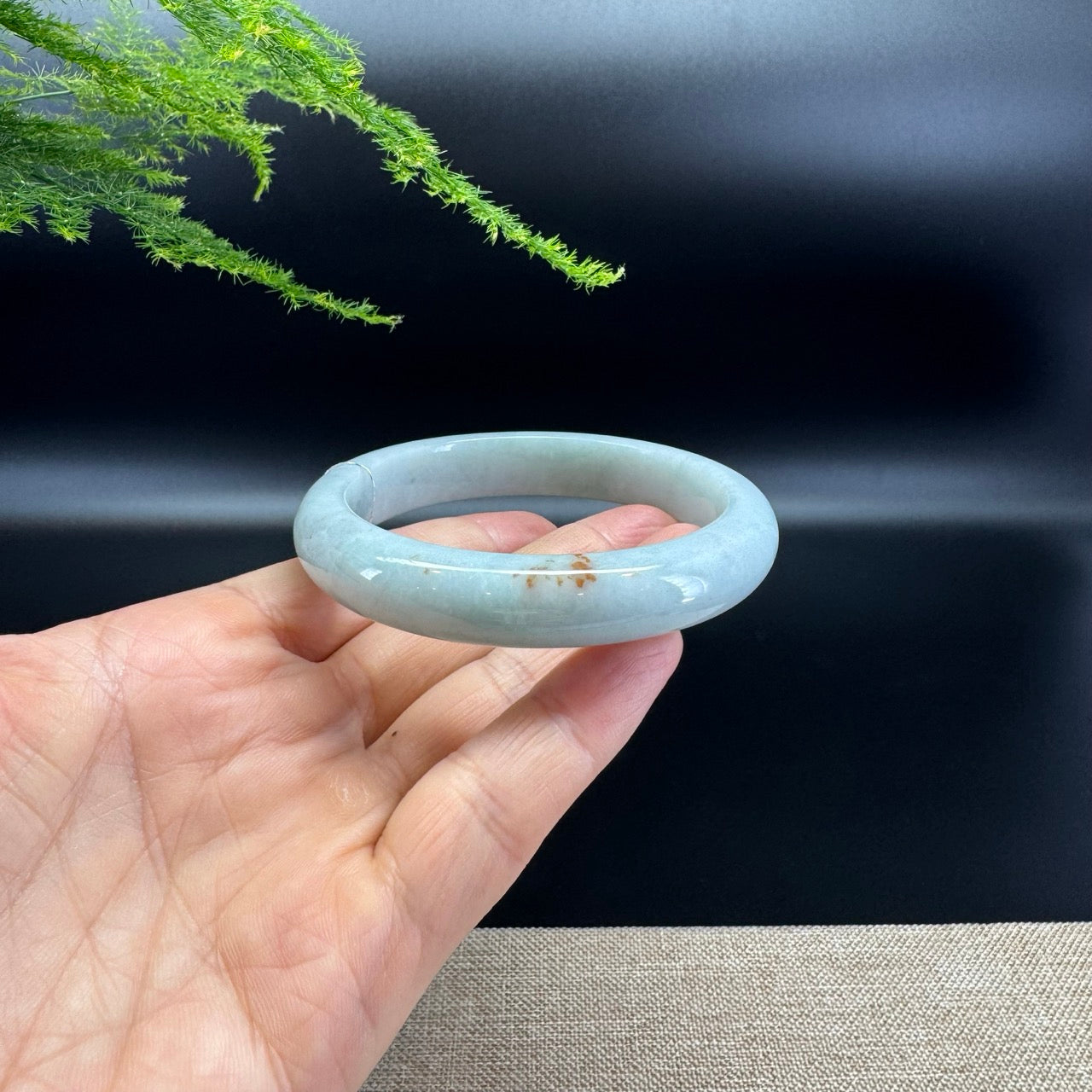 Genuine Burmese Apple Green Jade Jadeite Bangle Bracelet ( 58.9mm )