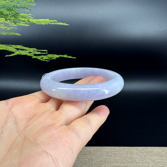 Genuine Burmese Lavender Jade Jadeite Bangle Bracelet ( 60.2mm )