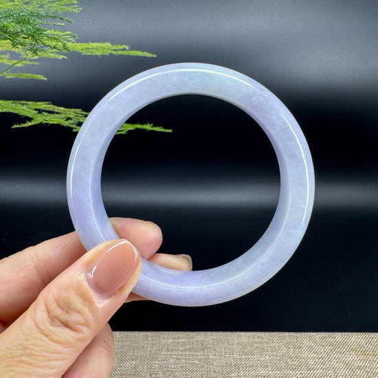 Genuine Burmese Lavender Jade Jadeite Bangle Bracelet ( 60.2mm )