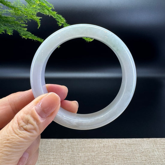 Genuine Burmese Lavender Green Jade Jadeite Bangle Bracelet ( 58.8mm )