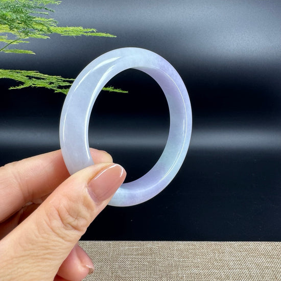 Genuine Burmese Lavender Jade Jadeite Bangle Bracelet (57.8mm)