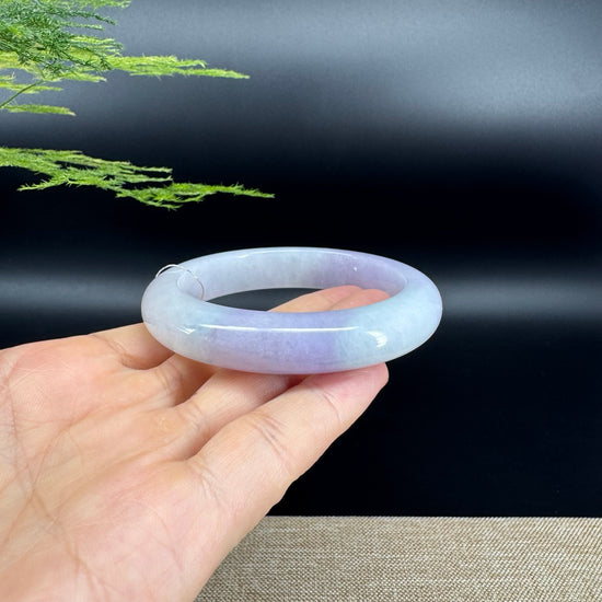 Genuine Burmese Lavender Jade Jadeite Bangle Bracelet (57.8mm)