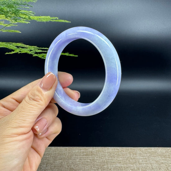 Genuine Burmese Lavender Jade Jadeite Bangle Bracelet (57.7mm)