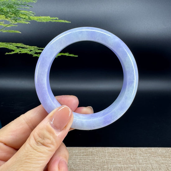 Genuine Burmese Lavender Jade Jadeite Bangle Bracelet (57.7mm)