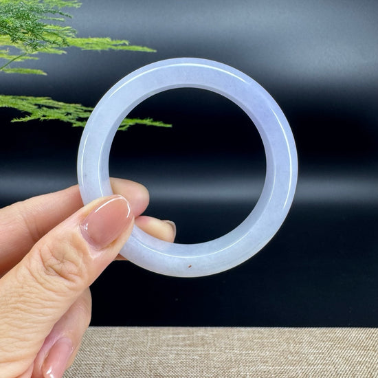 Genuine Burmese Lavender Jade Jadeite Bangle Bracelet (55.7mm)