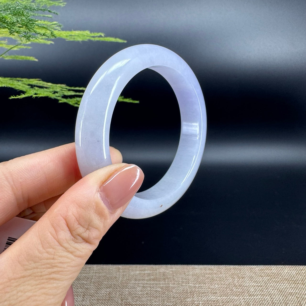 Genuine Burmese Lavender Jade Jadeite Bangle Bracelet (55.7mm)