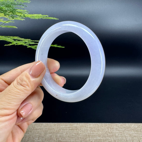 Genuine Burmese Lavender Jade Jadeite Bangle Bracelet (55.7mm)