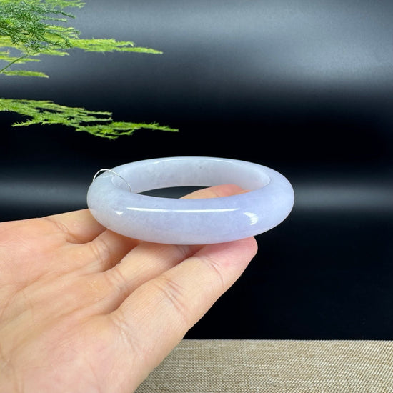 Genuine Burmese Lavender Jade Jadeite Bangle Bracelet (55.7mm)