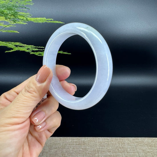 Genuine Burmese Lavender Jade Jadeite Bangle Bracelet (55.7mm)