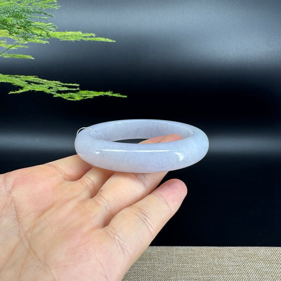 Genuine Burmese Lavender Jade Jadeite Bangle Bracelet (55.7mm)